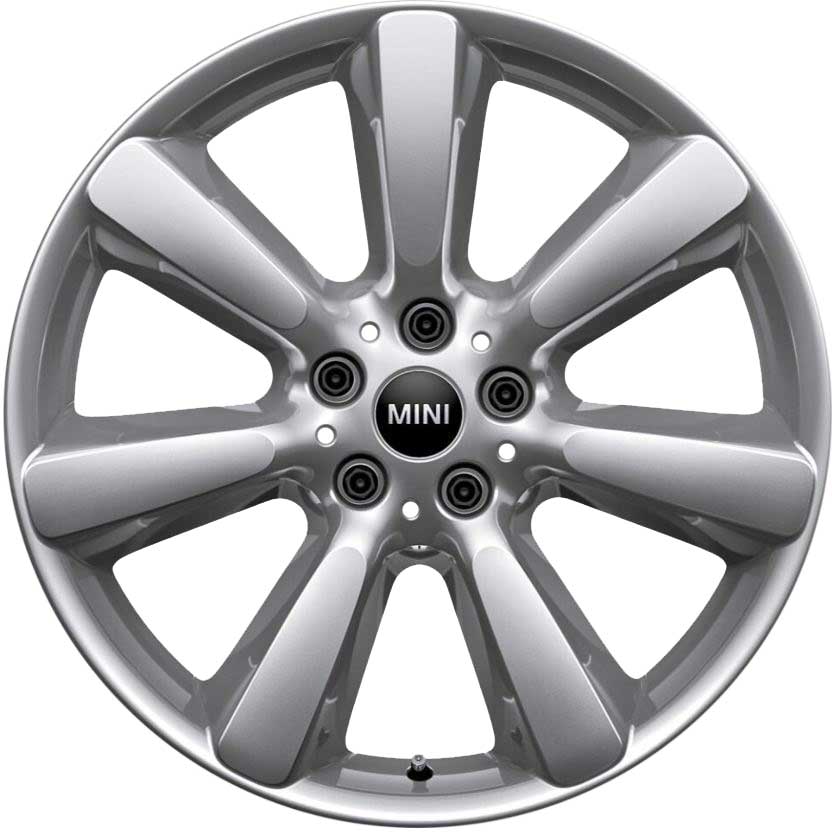 Mini 535 Edged Spoke Polished Silver Alloy Wheel Product Image #1