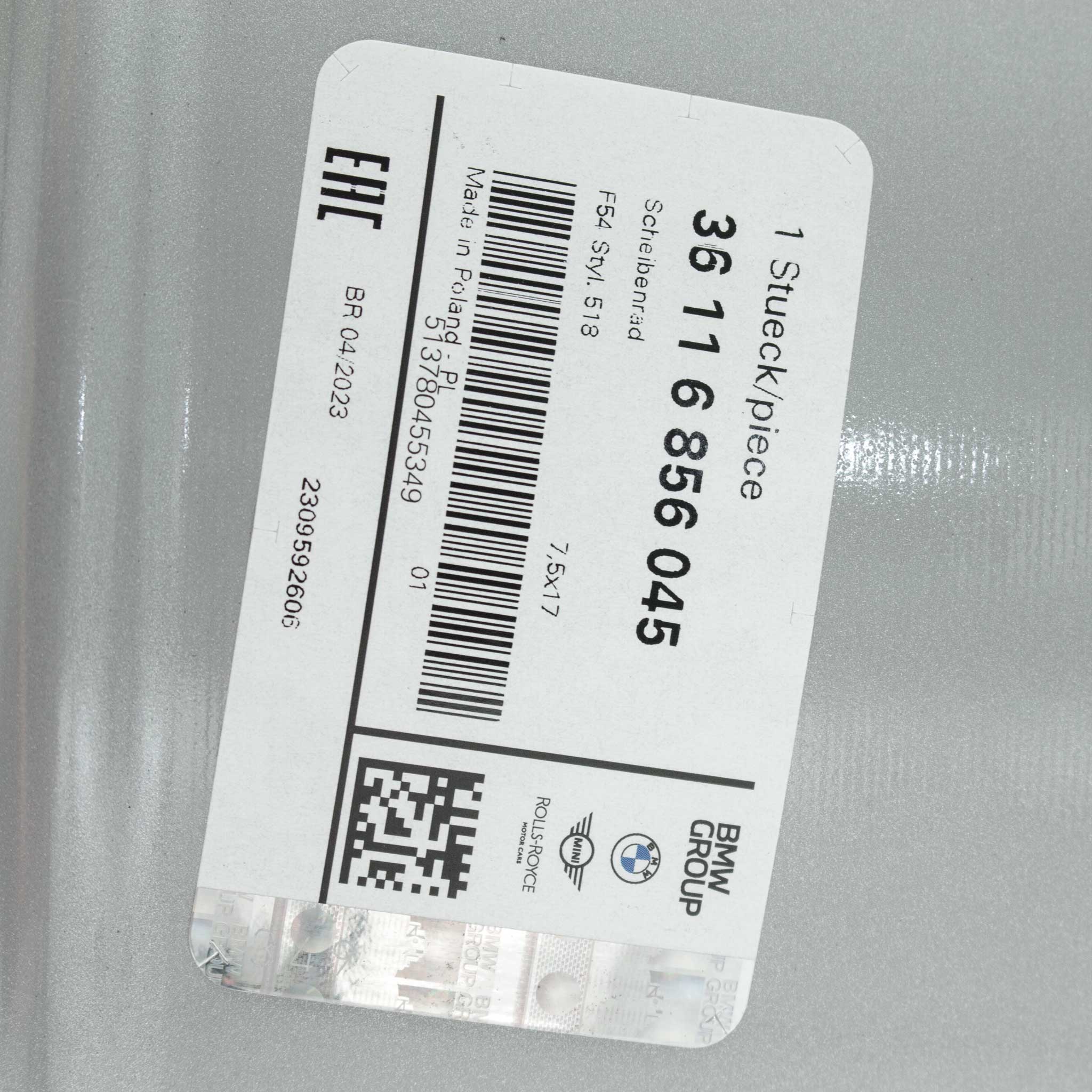 Mini 518 Vent Spoke Silver Alloy Wheel Product Image #5
