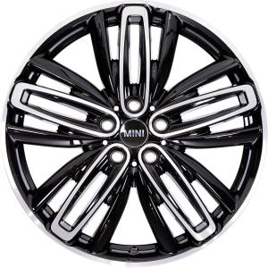 19" Mini 526 Radial Spoke Black with Bright Turned alloy wheel