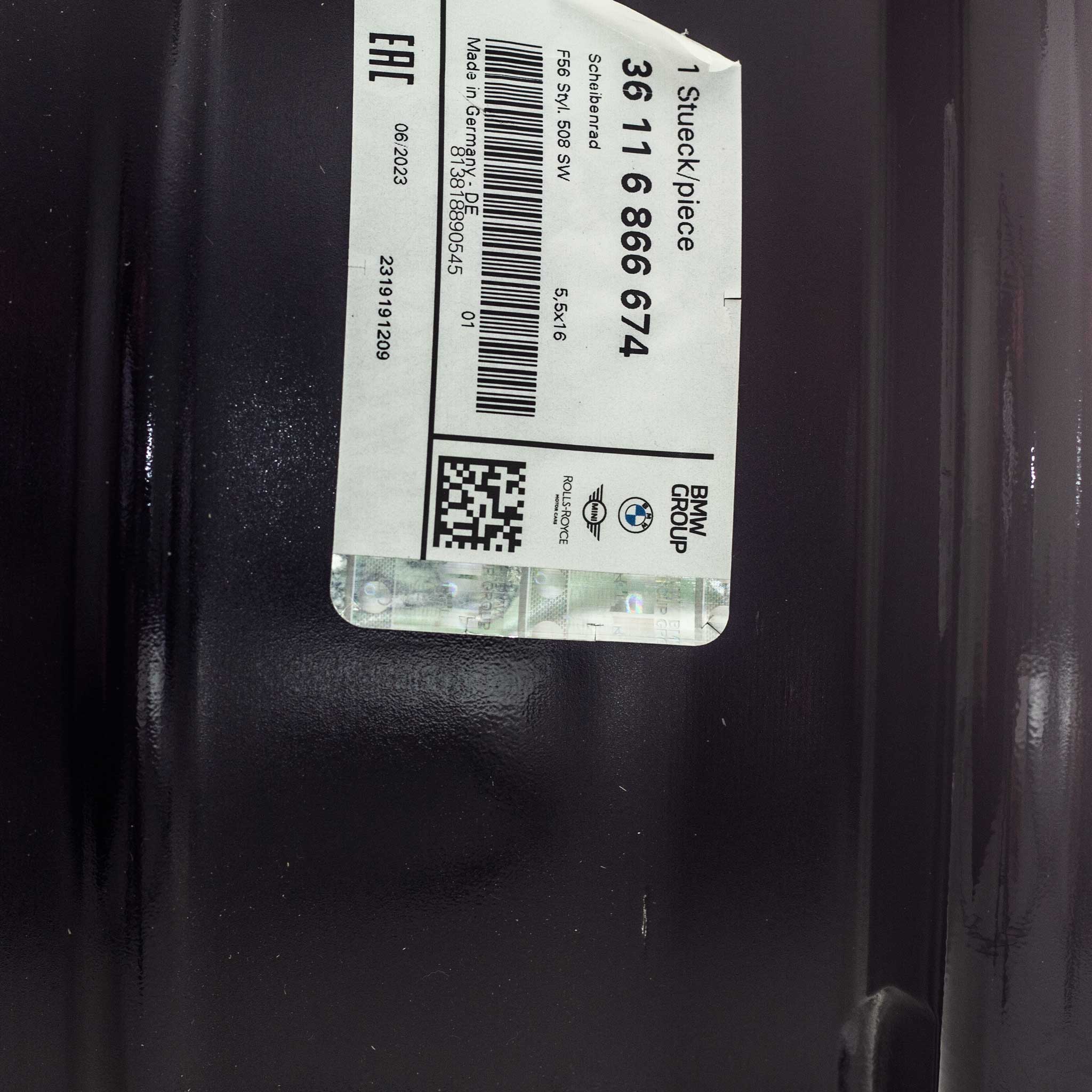 Mini 508 Radial Spoke Jet Black Alloy Wheel Product Image #5