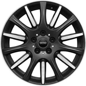 18" Mini 596 High Spoke Orbit Grey with Bright Turned alloy wheel