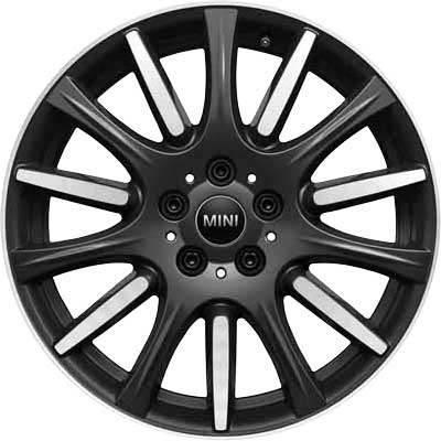 Mini 596 High Spoke Orbit Grey with Bright Turned Alloy Wheel Product Image #1