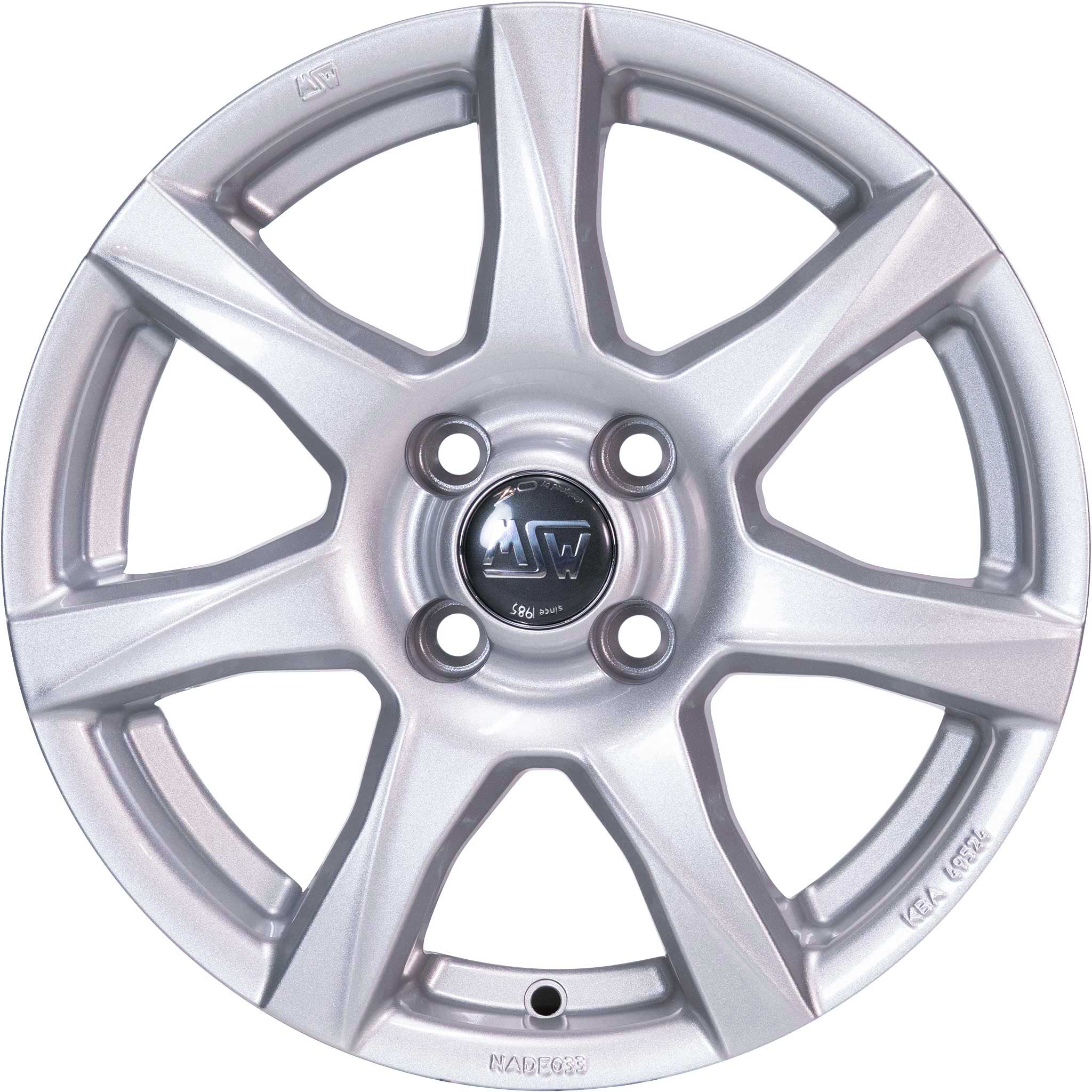 MSW 77 Full Silver Alloy Wheel Product Image #1