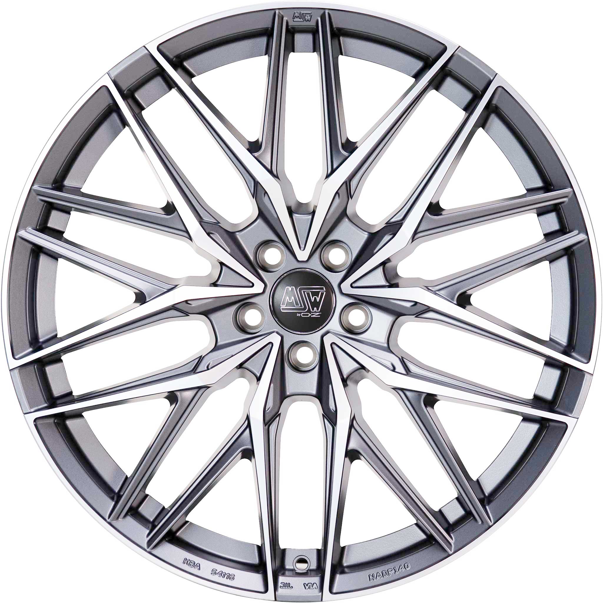 MSW 50 Gunmetal Polished Alloy Wheel Product Image #1