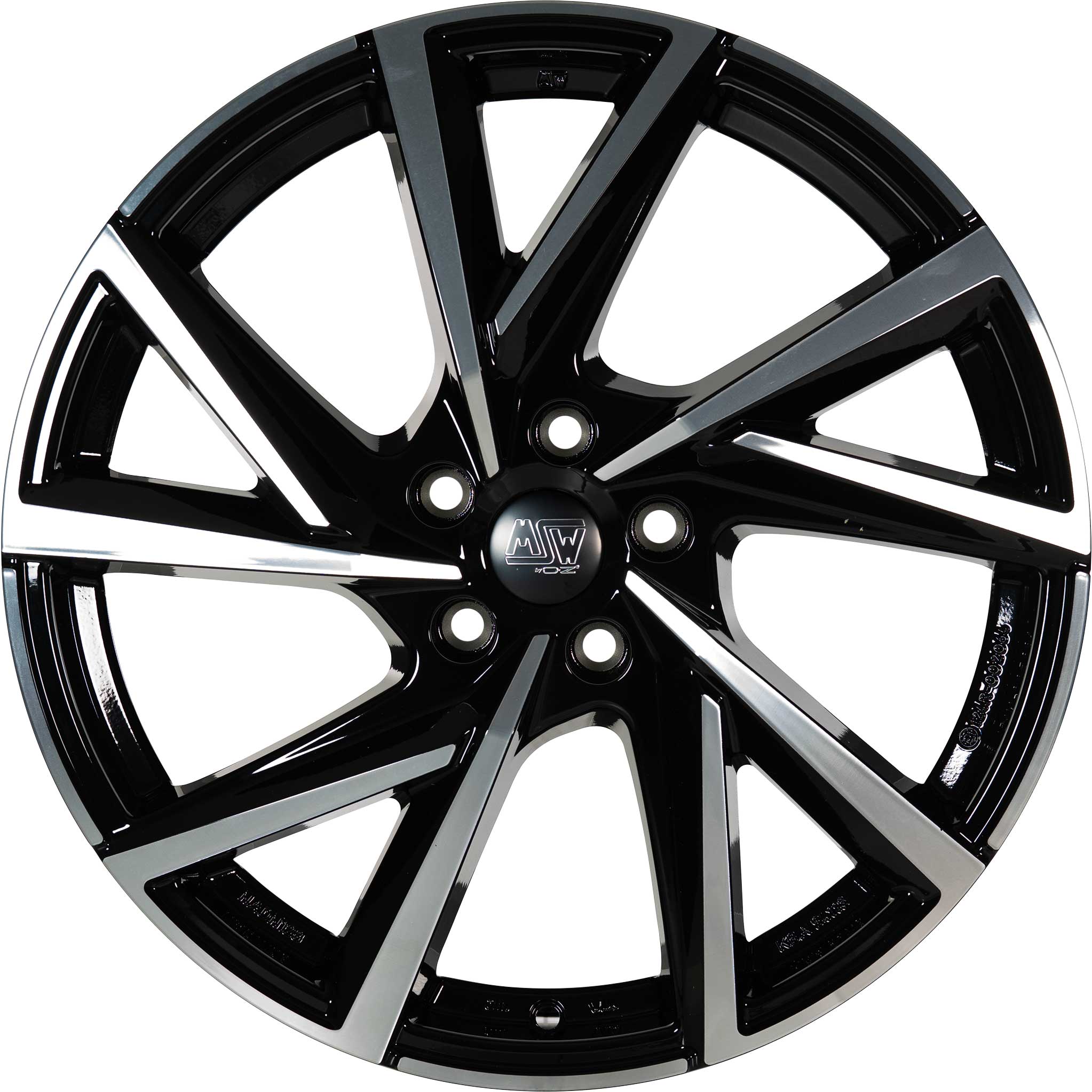 MSW 80/5 Gloss Black Full Polish Alloy Wheel Product Image #1