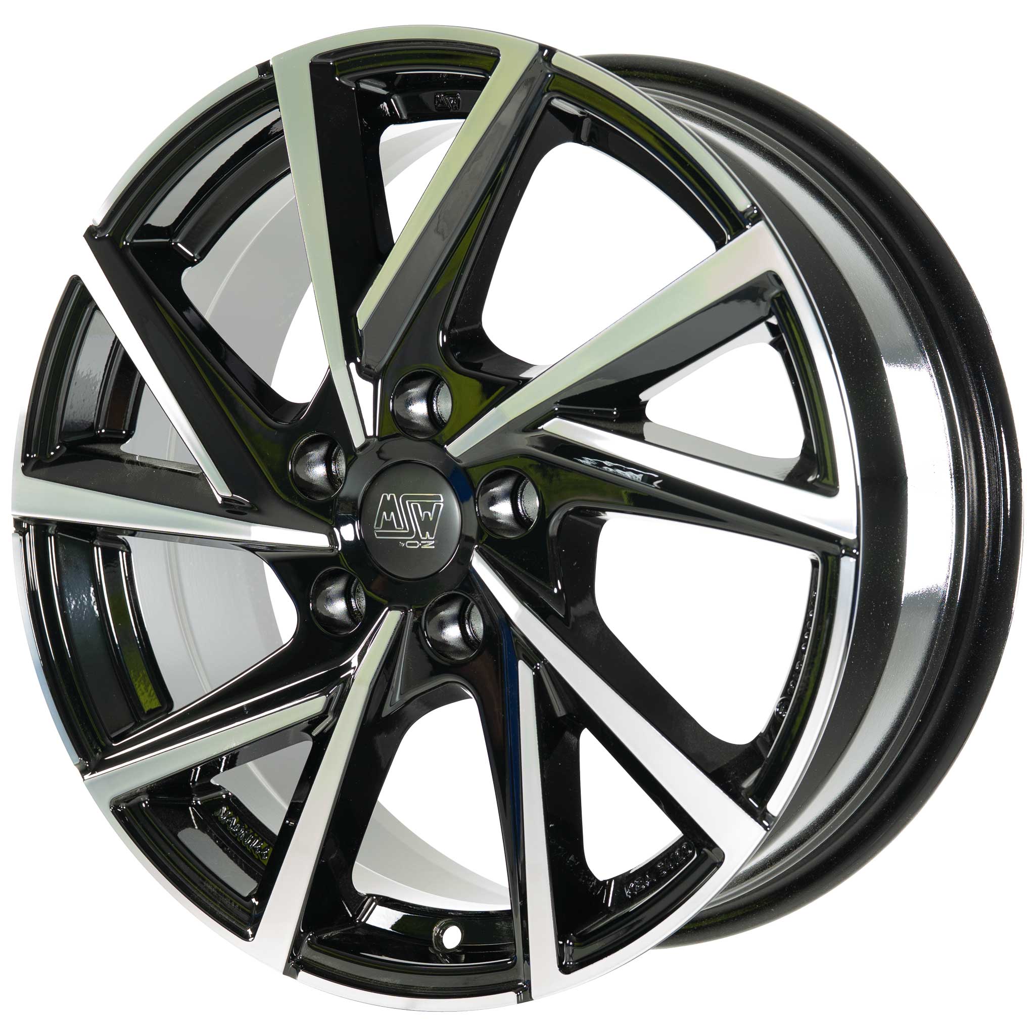 MSW 80/5 Gloss Black Full Polish Alloy Wheel Product Image #2