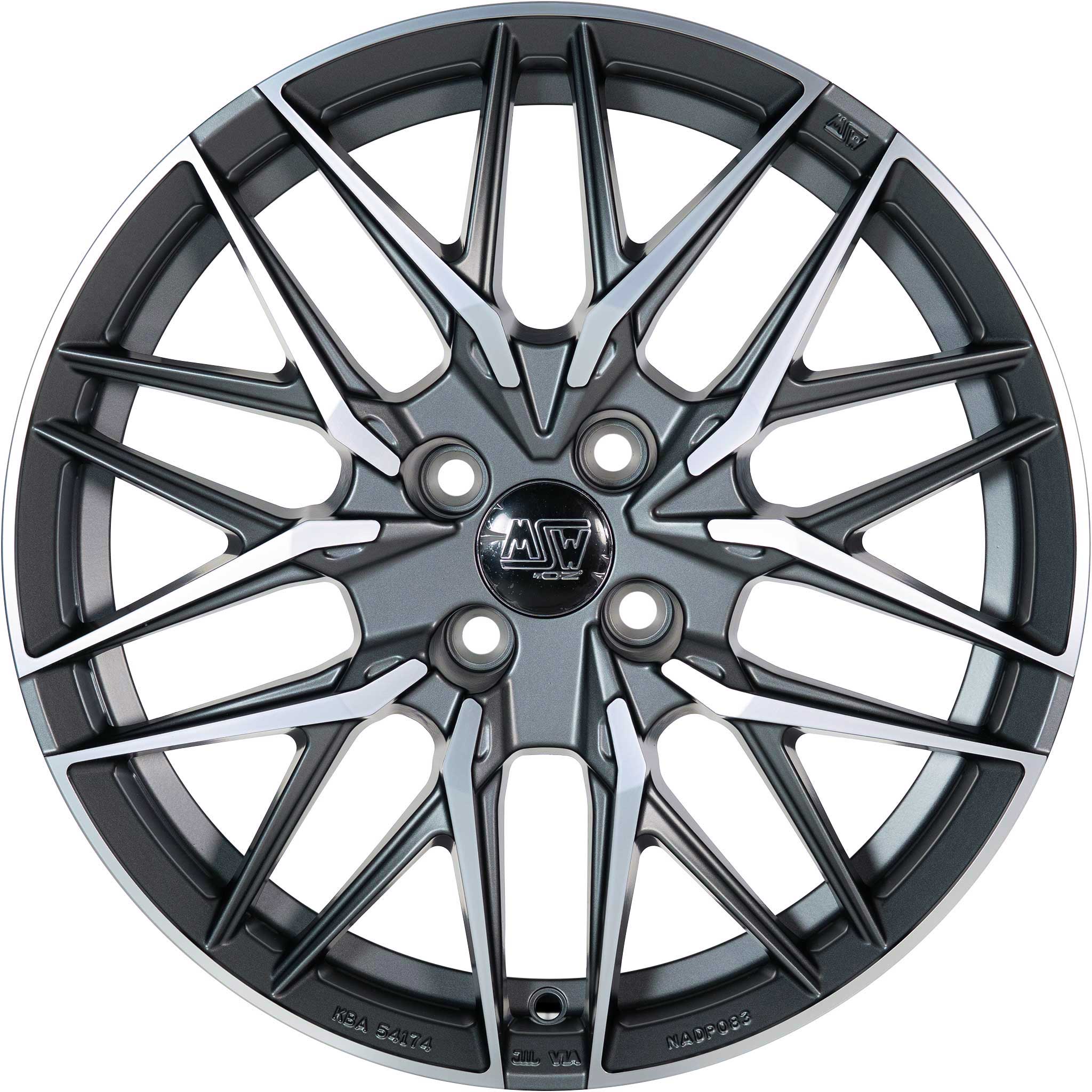 MSW 50/4 Gunmetal Polished Alloy Wheel Product Image #2