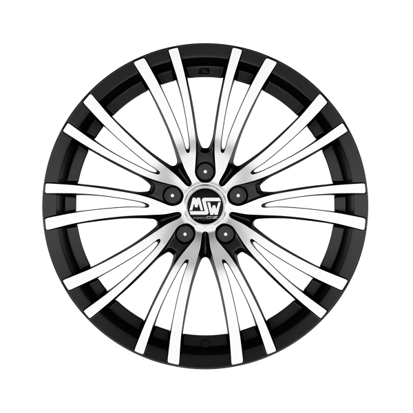 MSW 20 Matt Black Full Polished Alloy Wheel Product Image #1