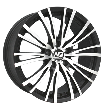 MSW 20 Matt Black Full Polished Alloy Wheel Product Image #2