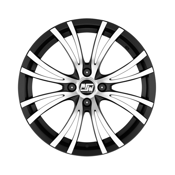 MSW 20 Matt Black Full Polished Alloy Wheel Product Image #1