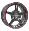 MSW 16 Black Painted with Red Edge Wheel Img 1