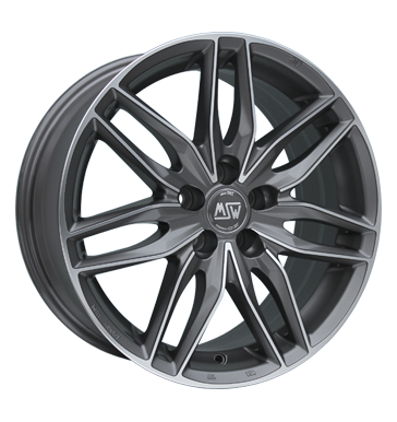 MSW 24 Gunmetal Polished Alloy Wheel Product Image #2