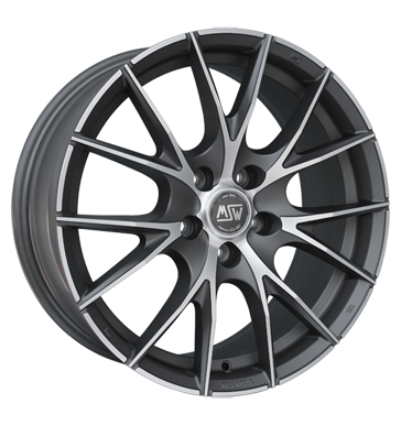MSW 82 Matt Titanium Full Polished Alloy Wheel Product Image #2