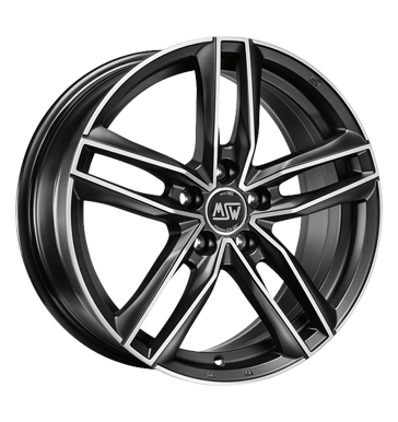 MSW 26 Matt Dark Titanium Full Polished Alloy Wheel Product Image #1