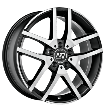 MSW 28 Matt Black Polished Alloy Wheel Product Image #1