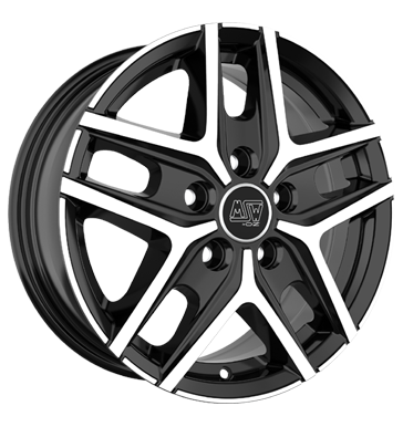 MSW 40 Van Gloss Black Full Polished Alloy Wheel Product Image #1