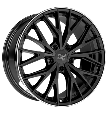 MSW 44 Gloss Black Diamond Lip Alloy Wheel Product Image #1