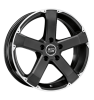 MSW 45 Matt Black Polished Wheel Img 1
