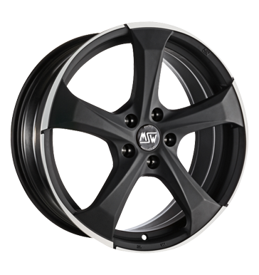 MSW 47 Matt Dark Titanium Full Polished Alloy Wheel Product Image #1