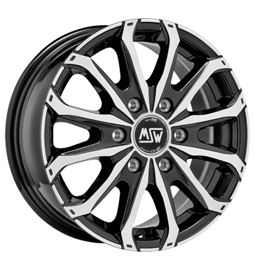 MSW 48 Van 6L Gloss Black Full Polished Alloy Wheel Product Image #1