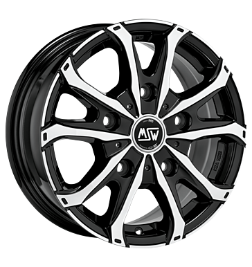 MSW 48 Van Gloss Black Full Polished Alloy Wheel Product Image #1