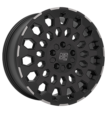 MSW 99 Matt Black Lip Polished Alloy Wheel Product Image #1