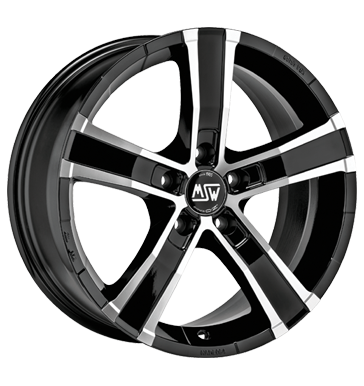 MSW Sahara 5 Gloss Black Full Polish Alloy Wheel Product Image #1
