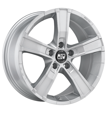 MSW Sahara 5 Full Silver Alloy Wheel Product Image #1