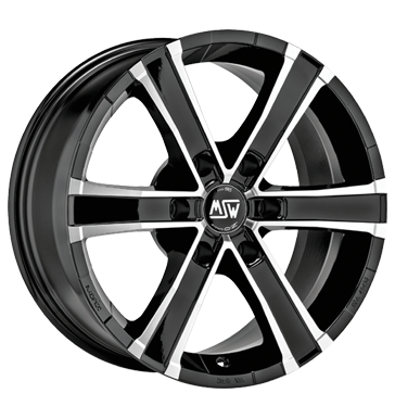 MSW Sahara 6 Gloss Black Full Polish Alloy Wheel Product Image #1