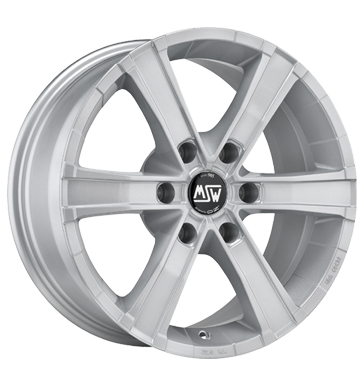 MSW Sahara 6 Full Silver Alloy Wheel Product Image #1