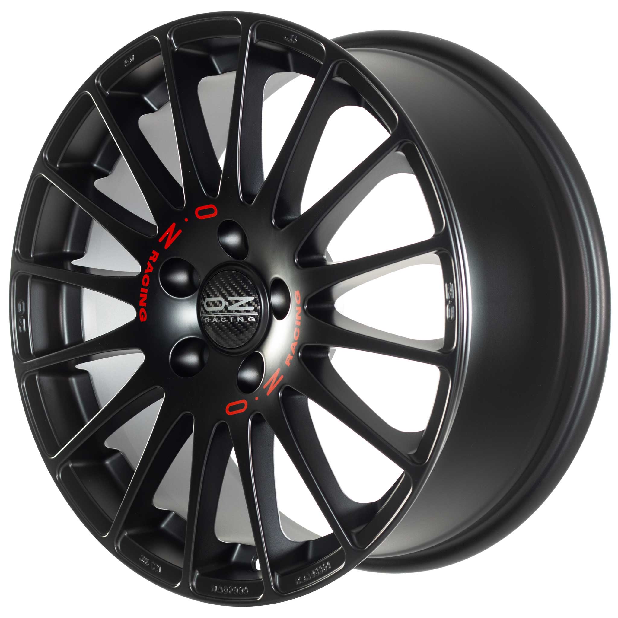 OZ Racing Superturismo GT Matt Black with Red Writing Alloy Wheel Product Image #1