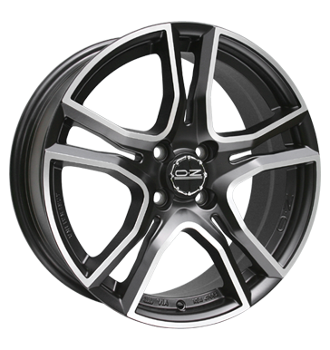OZ Racing Adrenalina Matt Black Painted Rim Lip Polished Alloy Wheel Product Image #1