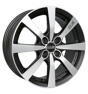 OZ Racing Michelangelo Matt Black Painted Rim Lip Polished Alloy Wheel Product Image #1