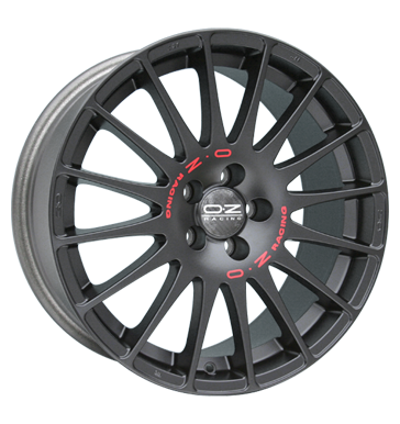 OZ Racing Superturismo GT Matt Black with Red Writing Alloy Wheel Product Image #3