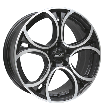 OZ Racing Wave Matt Black Polished Alloy Wheel Product Image #1