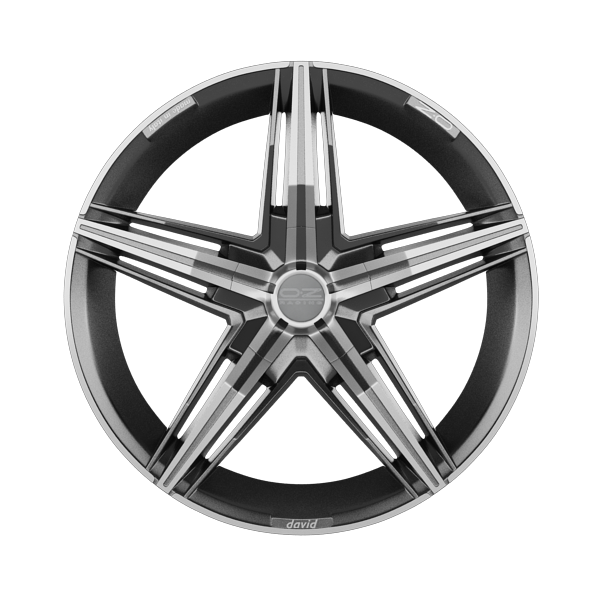 OZ Racing David Matt Graphite Polished Alloy Wheel Product Image #1