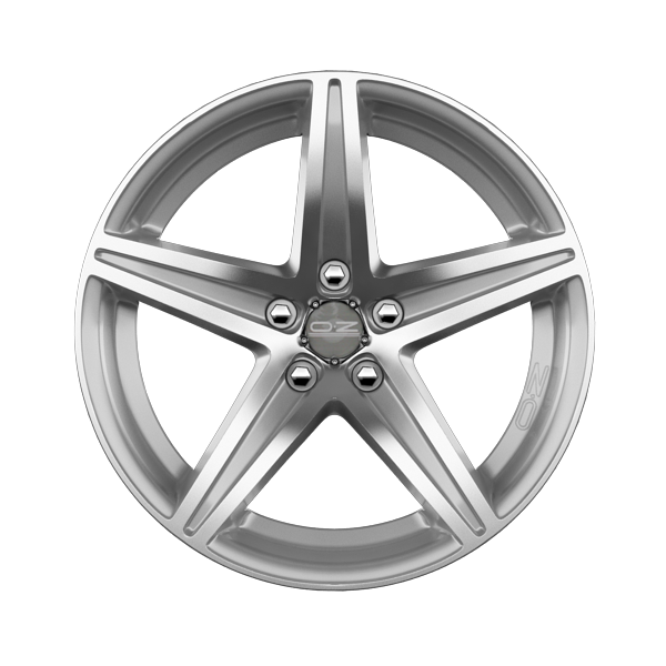 OZ Racing Energy Matt Silver Tech Polished Alloy Wheel Product Image #1