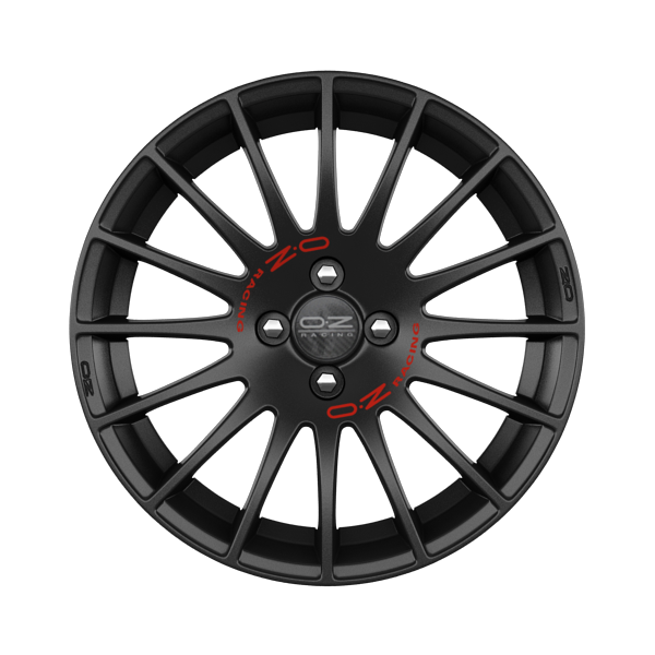 OZ Racing Superturismo GT Matt Black with Red Writing Alloy Wheel Product Image #1