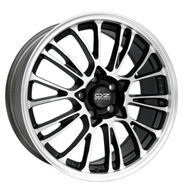 OZ Racing Botticelli Monoblock Matt Black Painted Rim Lip Polished Alloy Wheel Product Image #1