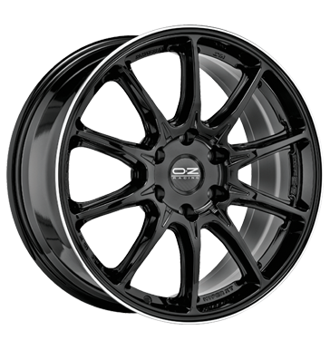 OZ Racing Hyper XT HLT Gloss Black Diamond Lip Alloy Wheel Product Image #1