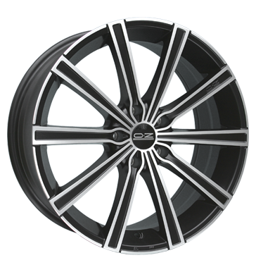 OZ Racing Lounge 10 Matt Black Polished Alloy Wheel Product Image #1