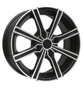 OZ Racing Lounge 8 Matt Black Polished Alloy Wheel - Sizes 14in, 15in, 16in, 17in