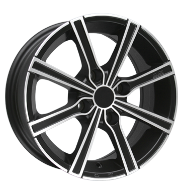 OZ Racing Lounge 8 Matt Black Polished Alloy Wheel Product Image #1