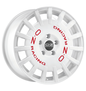 OZ Racing Rally Racing Race White with Red Lettering Alloy Wheel for Mercedes B-Class W242 - Sizes 17in, 18in, 19in