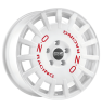 OZ Racing Rally Racing Race White with Red Lettering Wheel Img 1