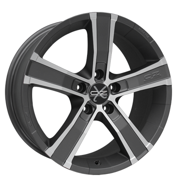 OZ Racing Sahara 5 Matt Graphite Polished Alloy Wheel Product Image #1