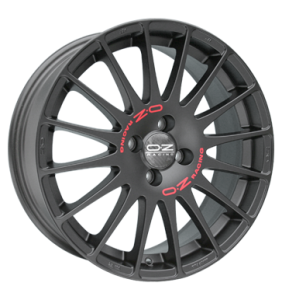 19" OZ Racing Superturismo GT Matt Black with Red Writing alloy wheel