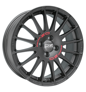 OZ Racing Superturismo GT Matt Black with Red Writing Alloy Wheel Product Image #2