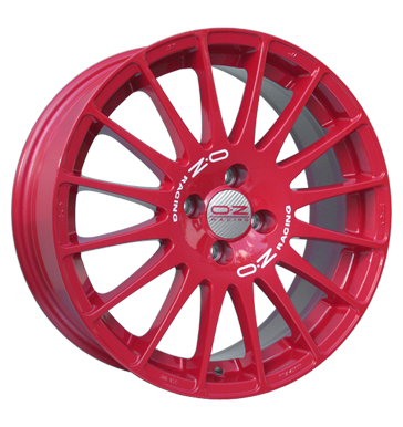 OZ Racing Superturismo SR Red with White Writing Alloy Wheel Product Image #1