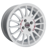 OZ Racing Superturismo WRC White Painted With Red Writing Wheel Img 2